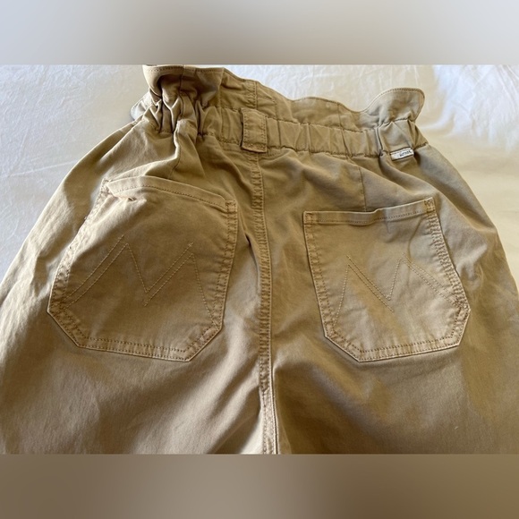 Mother | Size 26 | Yoyo Ruffle Greaser Paper Bag Highrise Straight Khakis Pants - Picture 7 of 12